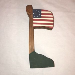 Wooden American Revolutionary War Desk/Table Flag